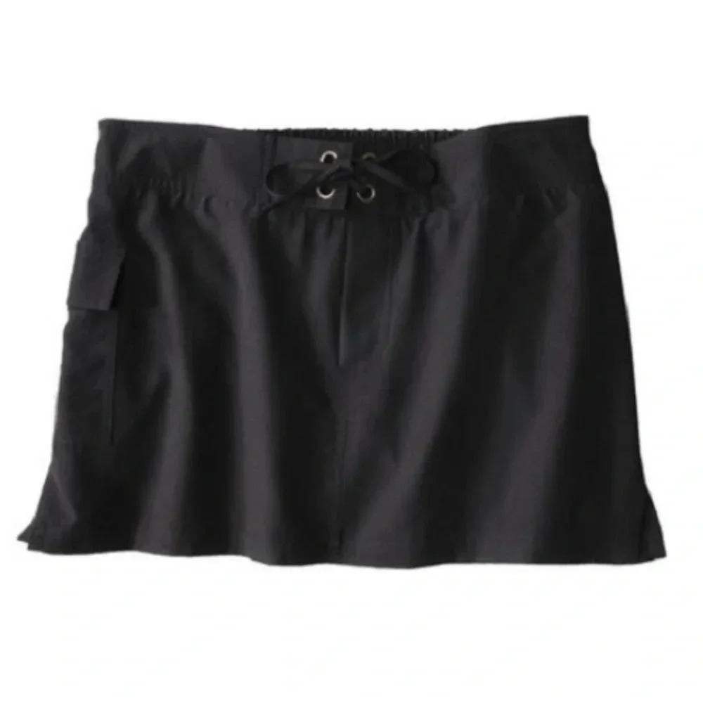 Merona Board Plus Size Skirt Swim Suit COVER UP‎ Black